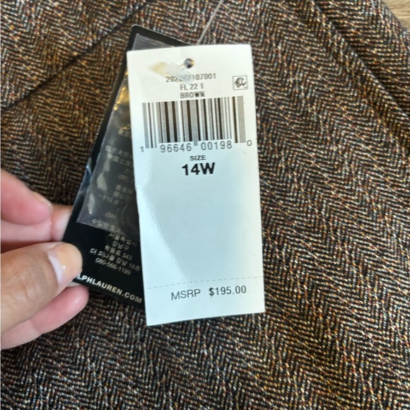 Lauren Ralph Lauren Brown Flat Front Trousers Woman’s 14 - Picture 6 of 12